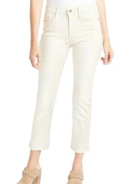 Edwin Elin Crop Straight Off-White Jeans Size 29
